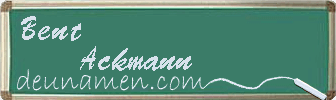 Bent Ackmann Visitenkarte